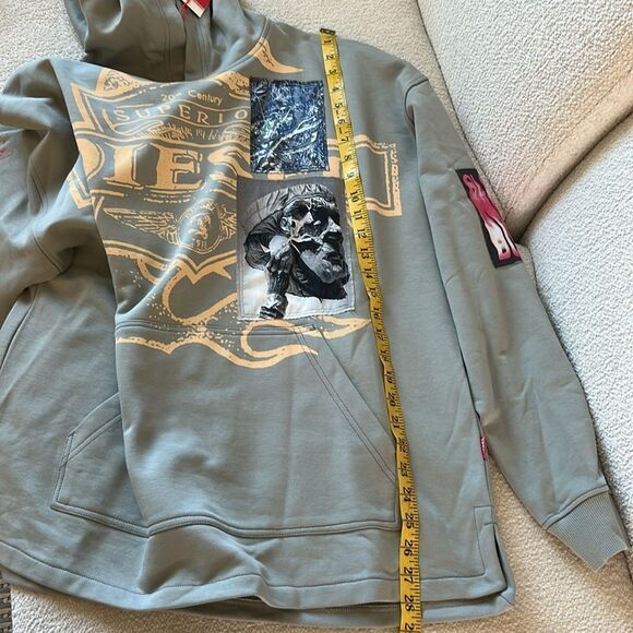 SOLD DIESEL Gray S-Baxt-Hood-R1 Hoodie, size Large, NEW with tags - Picture 14 of 14